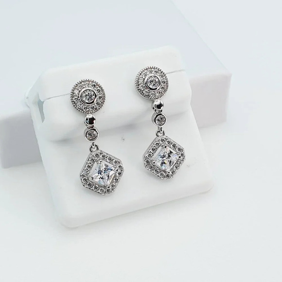 "925 Sterling Silver Cubic Zirconia Earrings, U19254851 - Picture 4 of 11